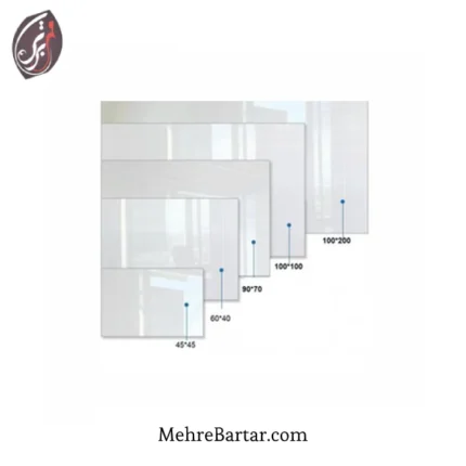 وایت برد شیشه ای سایز 100×200 سانتی متر -مهربرتر