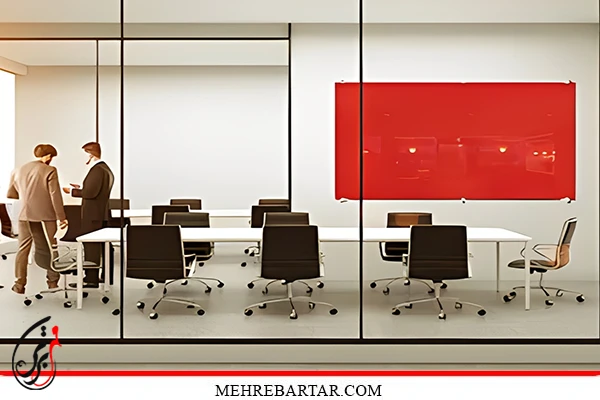استفاده از وایت برد شیشه ای در جلسات - مهر برتر